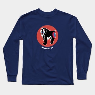 Mandrill monkey. Funny majestic dude. Stylized design Long Sleeve T-Shirt